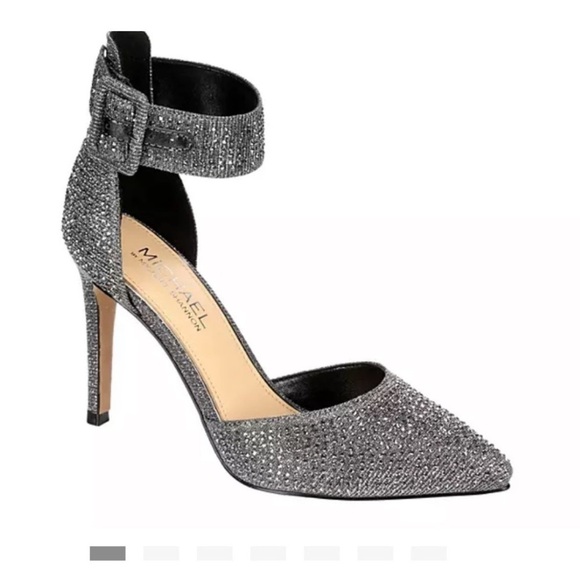 Michael by Michael Shannon Ravenna Pump‎ Silver Sparkle Formal Heels 7.5 - Picture 1 of 11